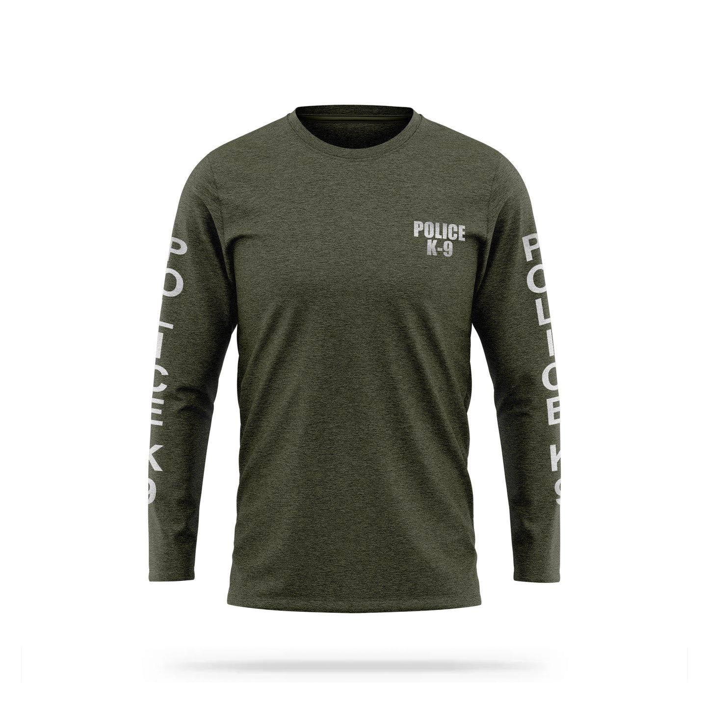 [POLICE K9] Reflective Cotton Blend Long Sleeve [GRN/REF]-13 Fifty Apparel