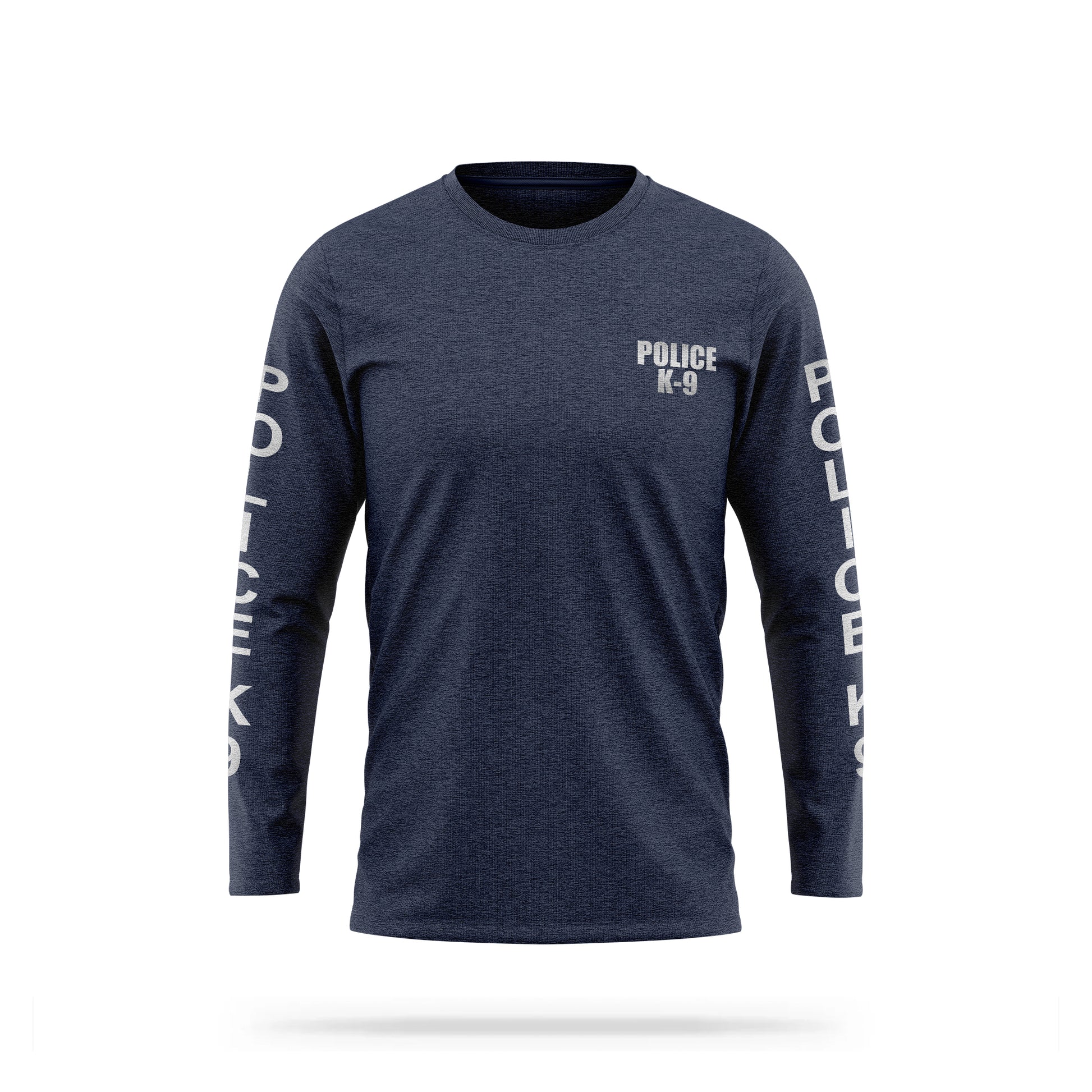 [POLICE K9] Reflective Cotton Blend Long Sleeve [NVY/REF]-13 Fifty Apparel