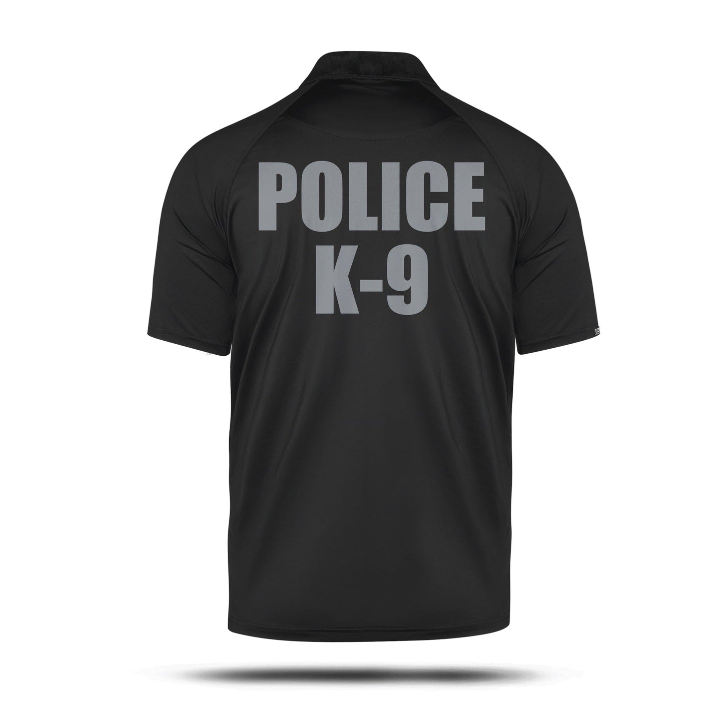 [POLICE K9] Reflective Men's Performance Polo [BLK/REF]-13 Fifty Apparel