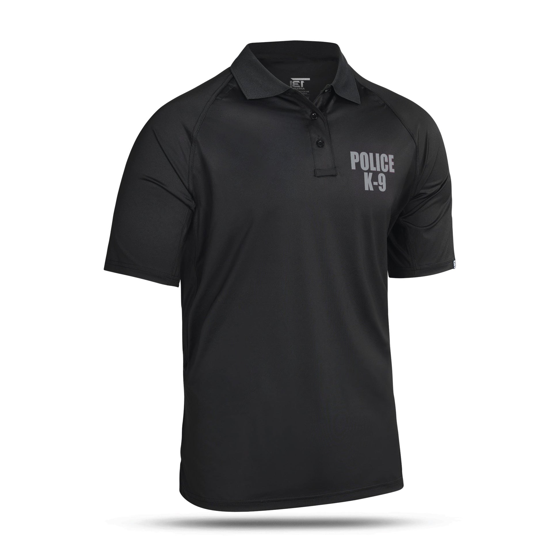 [POLICE K9] Reflective Men's Performance Polo [BLK/REF]-13 Fifty Apparel