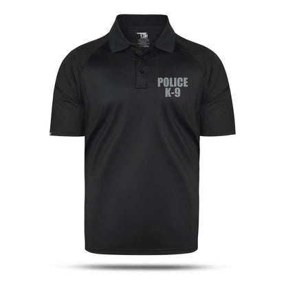 [POLICE K9] Reflective Men's Performance Polo [BLK/REF]-13 Fifty Apparel