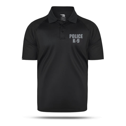 [POLICE K9] Reflective Men's Performance Polo [BLK/REF]-13 Fifty Apparel