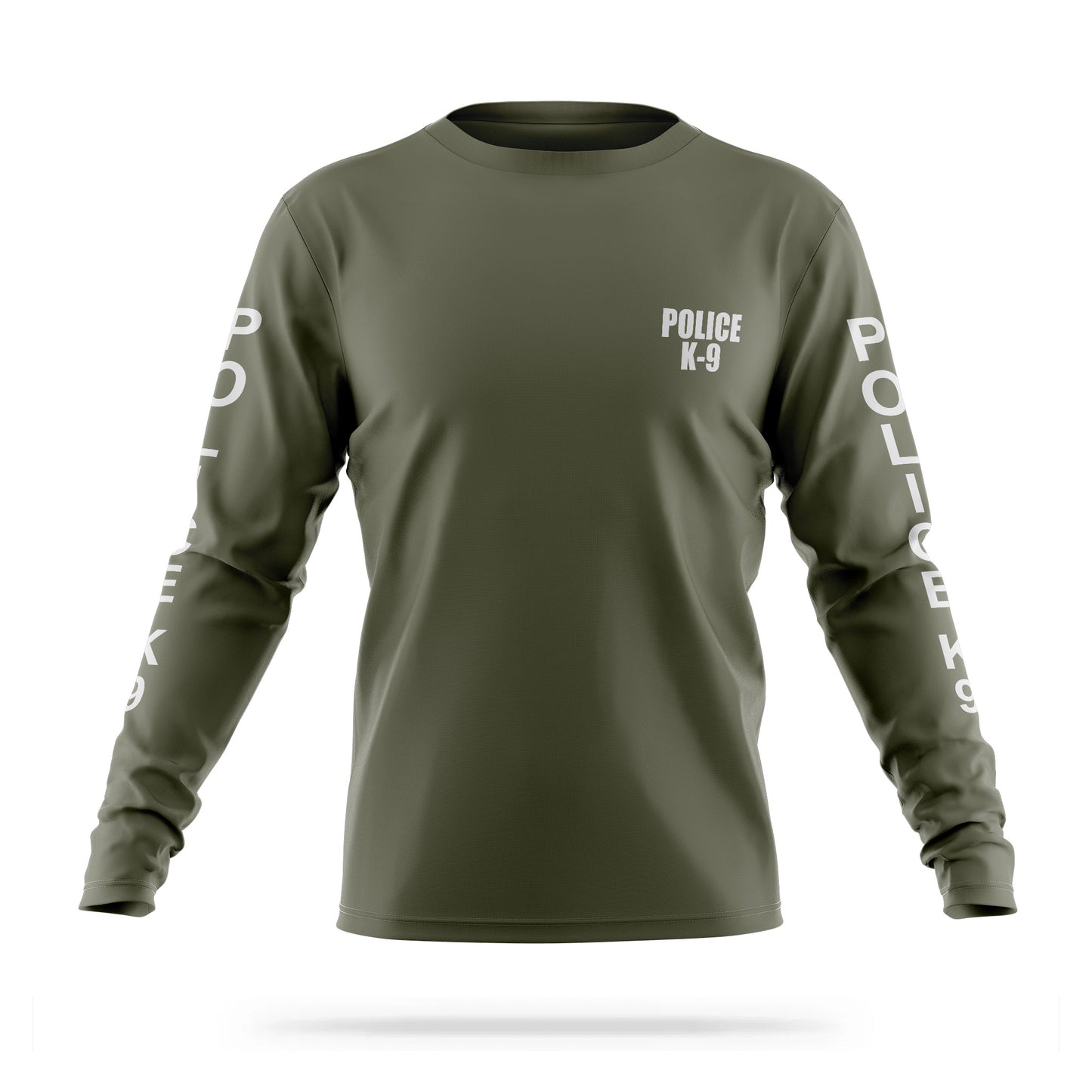 [POLICE K9] Reflective Men's Utility Long Sleeve [GRN/REF]-13 Fifty Apparel