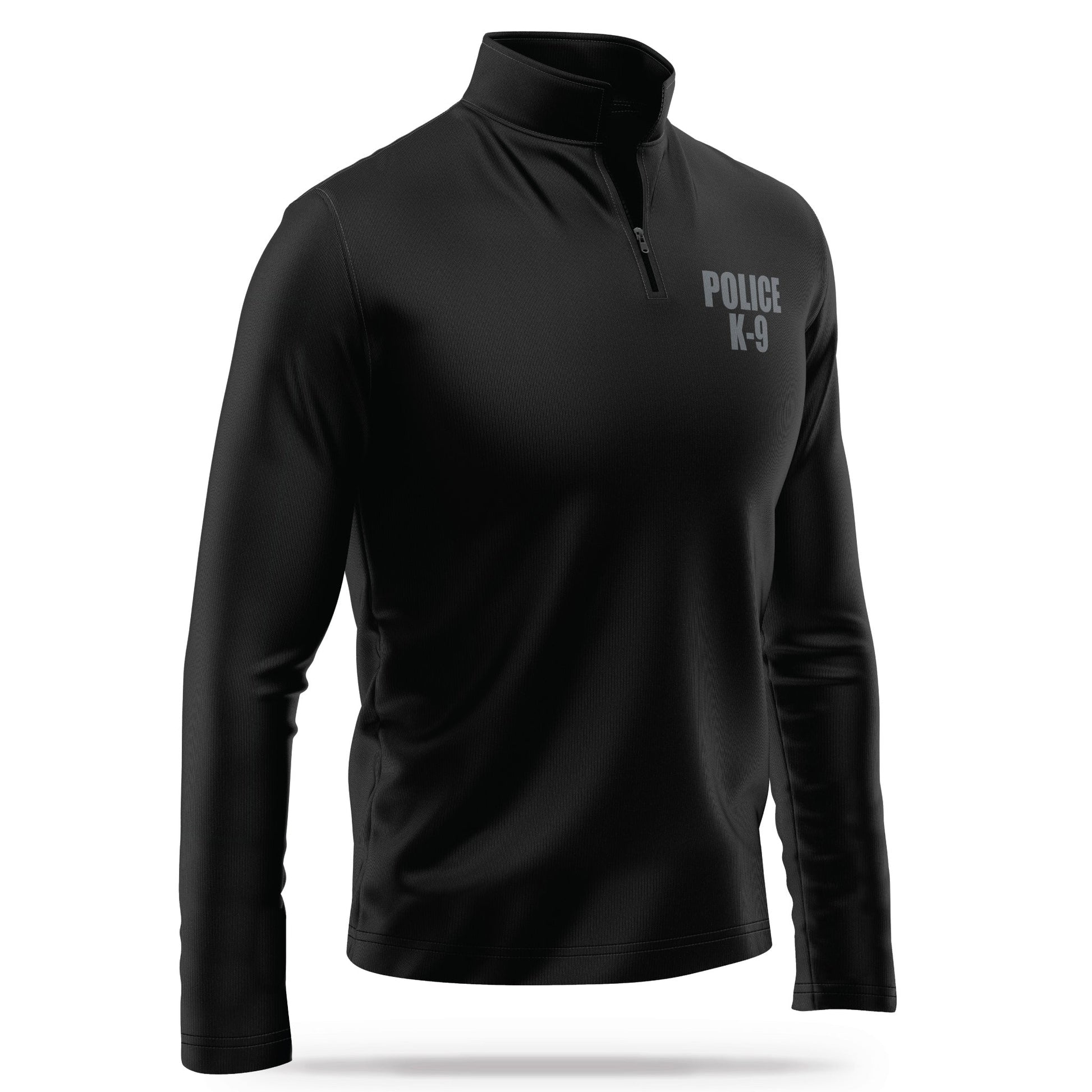 [POLICE K9] Reflective Performance Quarter Zip Jacket [BLK/REF]-13 Fifty Apparel