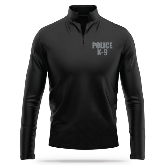 [POLICE K9] Reflective Performance Quarter Zip Jacket [BLK/REF]-13 Fifty Apparel