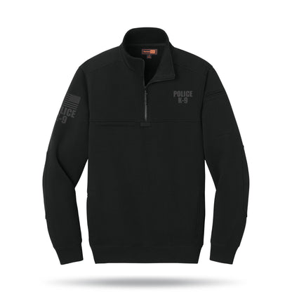 [POLICE K9] Tough Fleece Quarter Zip [BLK/BLK]-13 Fifty Apparel