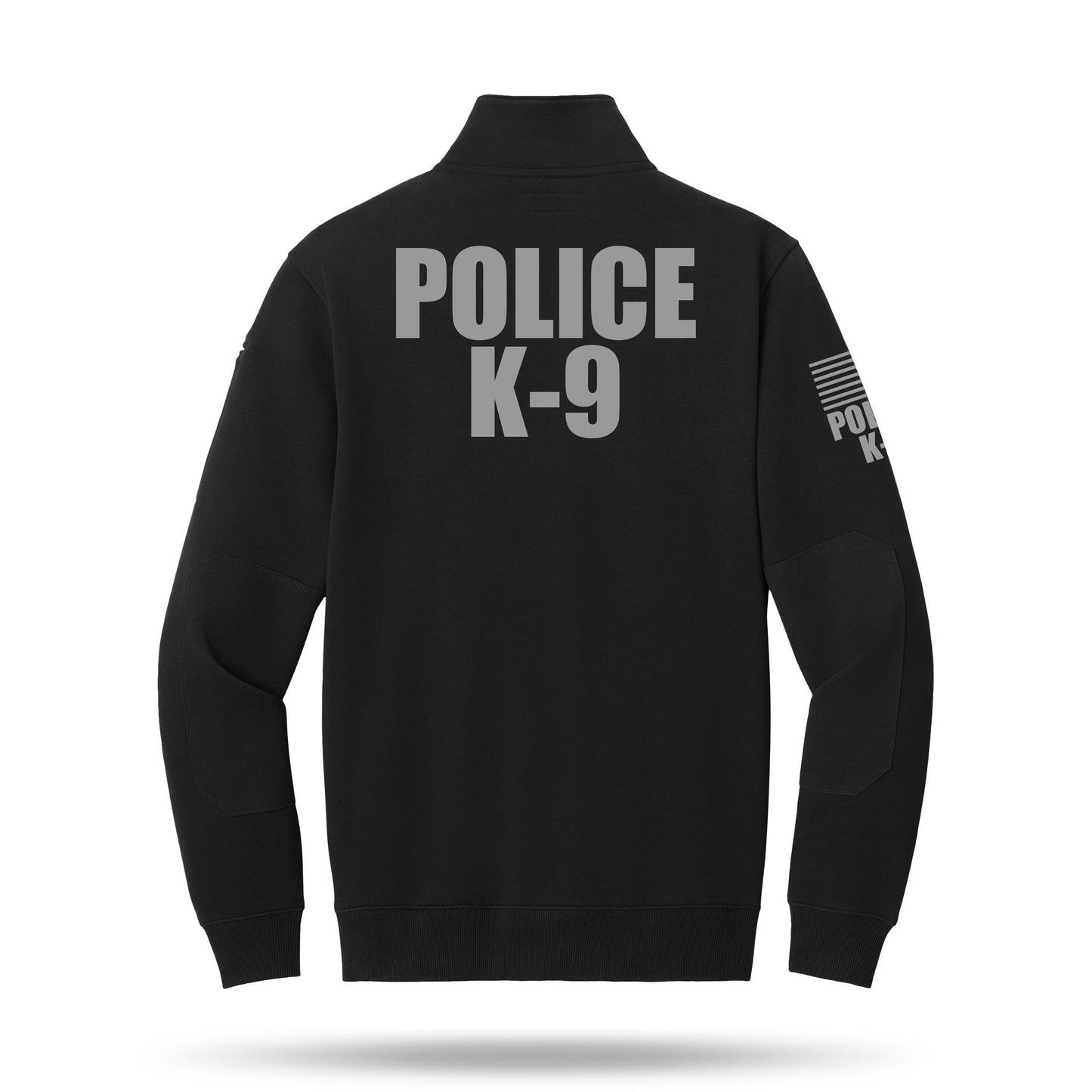 [POLICE K9] Tough Fleece Quarter Zip [BLK/GRY]﻿﻿﻿-13 Fifty Apparel