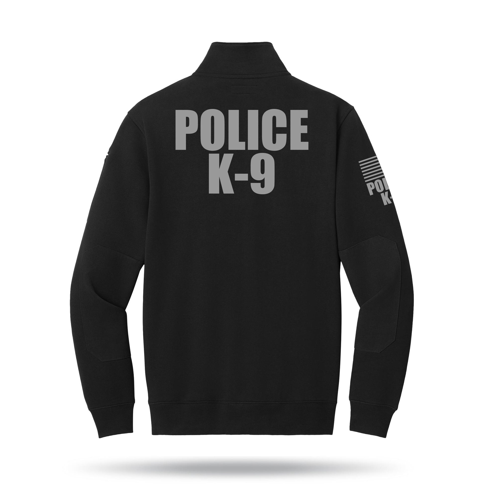 [POLICE K9] Tough Fleece Quarter Zip [BLK/GRY]﻿﻿﻿-13 Fifty Apparel
