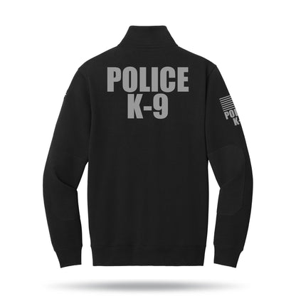 [POLICE K9] Tough Fleece Quarter Zip [BLK/GRY]﻿﻿﻿-13 Fifty Apparel