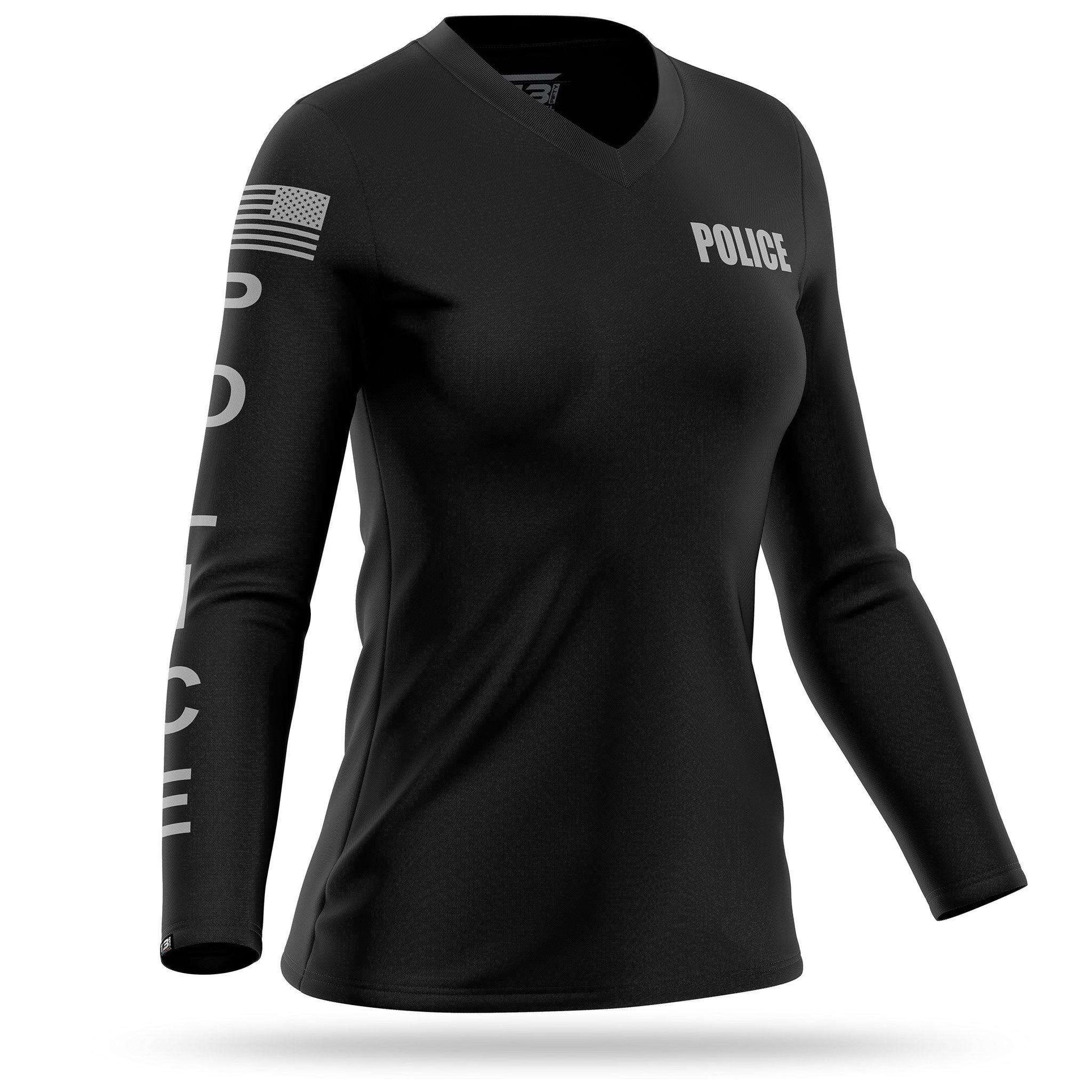 [POLICE K9] Women's Performance Long Sleeve [BLK/GRY]-13 Fifty Apparel