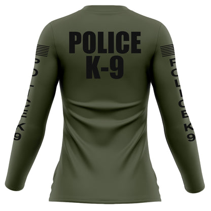 [POLICE K9] Women's Performance Long Sleeve [GRN/BLK]-13 Fifty Apparel