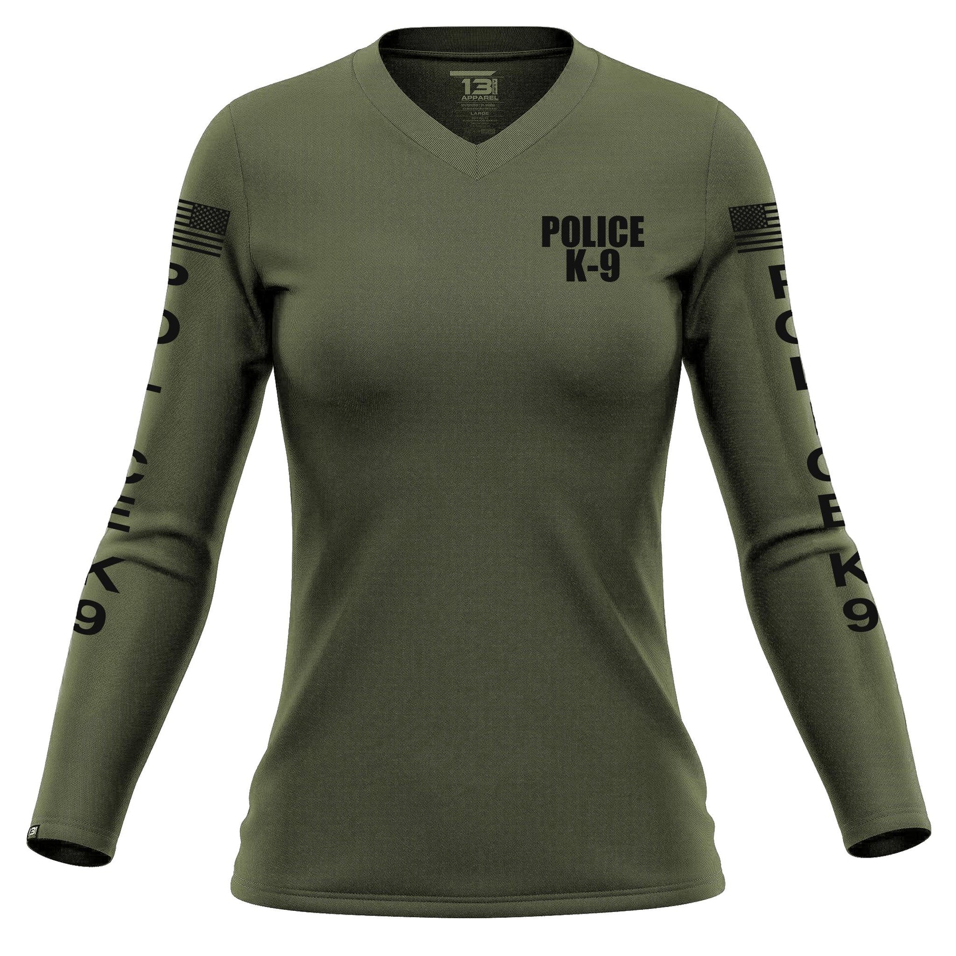 [POLICE K9] Women's Performance Long Sleeve [GRN/BLK]-13 Fifty Apparel