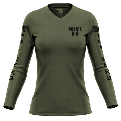[POLICE K9] Women's Performance Long Sleeve [GRN/BLK]-13 Fifty Apparel