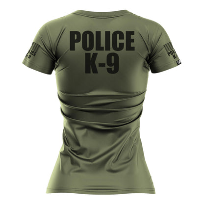 [POLICE K9] Women's Performance Shirt [GRN/BLK]-13 Fifty Apparel