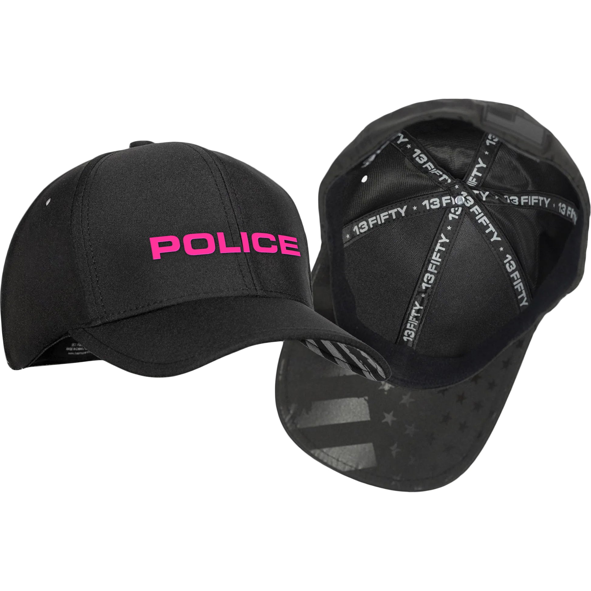 [POLICE] LEOTEX® Cap [BLK/PNK]-13 Fifty Apparel