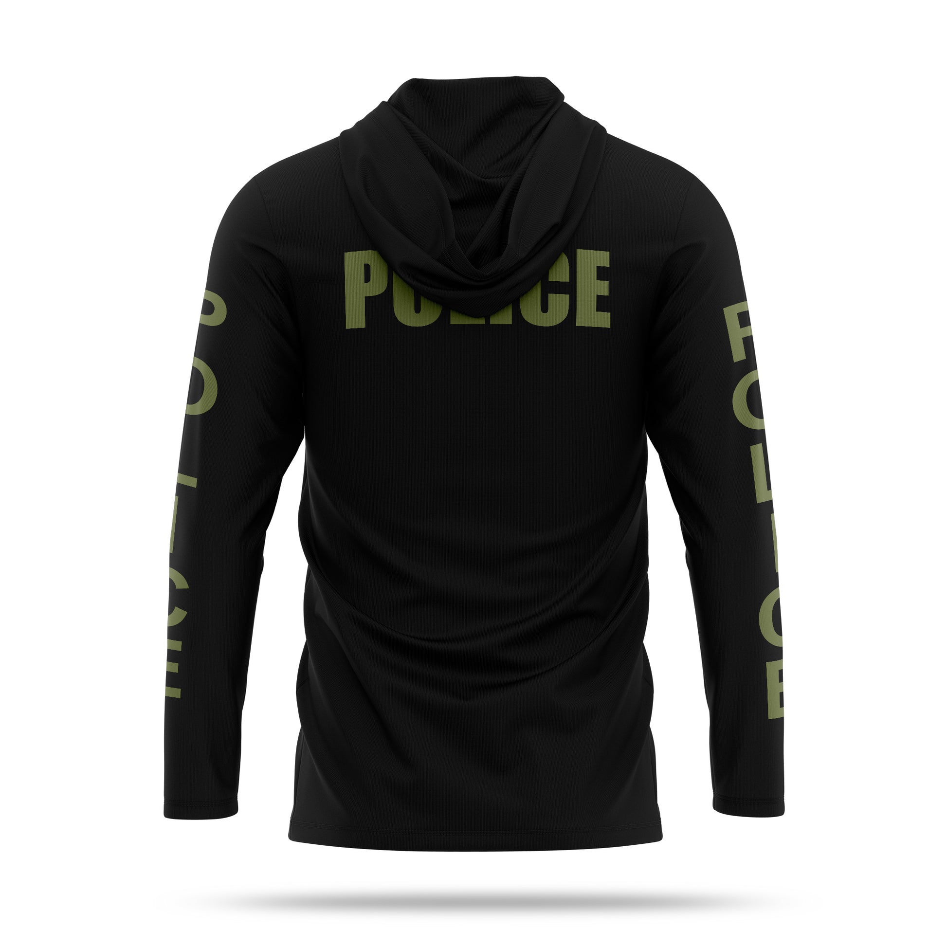 [POLICE] Men's Hooded Long Sleeve [BLK/GRN] 13 Fifty Apparel 