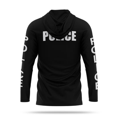 [POLICE] Men's Hooded Long Sleeve [BLK/WHT] 13 Fifty Apparel 