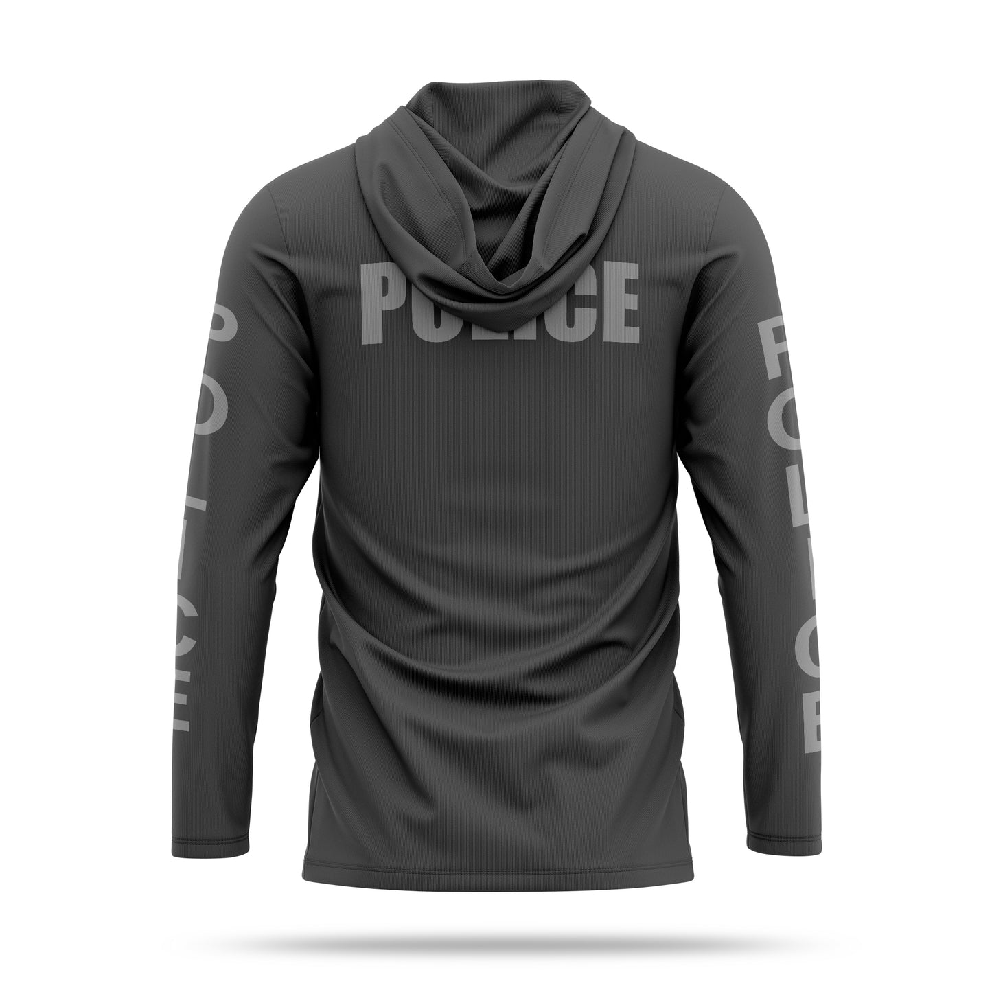 [POLICE] Men's Hooded Long Sleeve [GRY/GRY]-13 Fifty Apparel