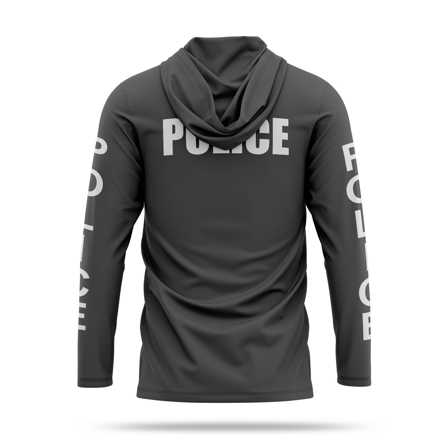 [POLICE] Men's Hooded Long Sleeve [GRY/WHT]-13 Fifty Apparel