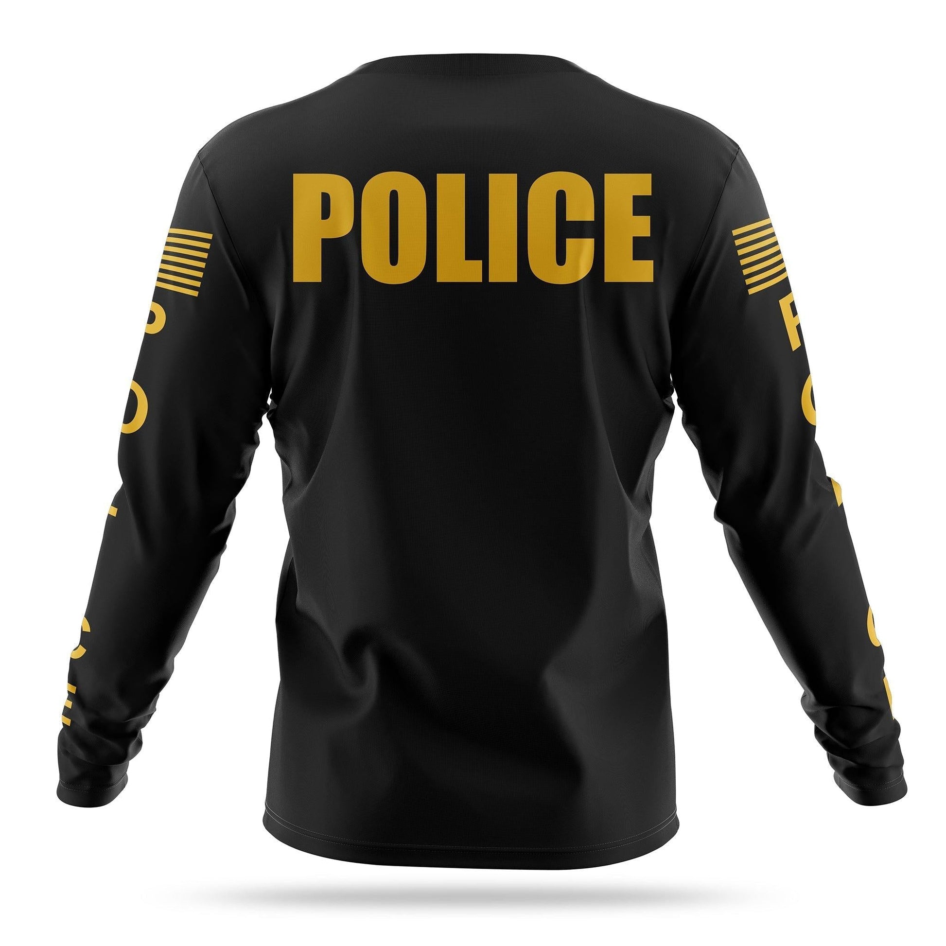 [POLICE] Men's Performance Long Sleeve [BLK/GLD]-13 Fifty Apparel