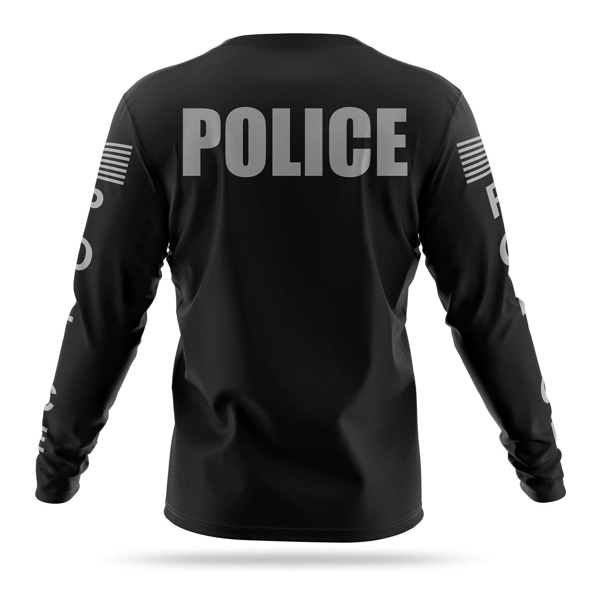 [POLICE] Men's Performance Long Sleeve [BLK/GRY]-13 Fifty Apparel