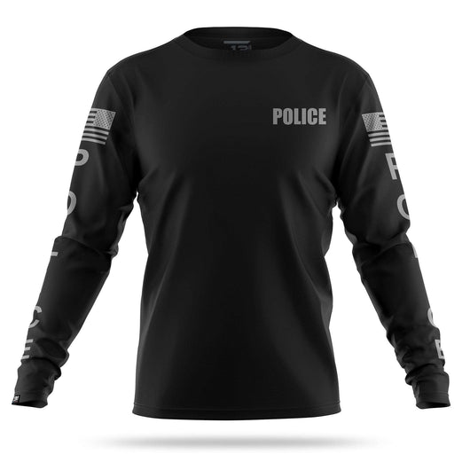 [POLICE] Men's Performance Long Sleeve [BLK/GRY]-13 Fifty Apparel