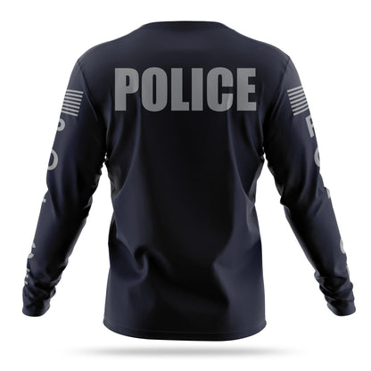 [POLICE] Men's Performance Long Sleeve [NVY/GRY]-13 Fifty Apparel