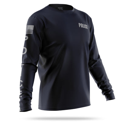 [POLICE] Men's Performance Long Sleeve [NVY/GRY]-13 Fifty Apparel