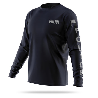 [POLICE] Men's Performance Long Sleeve [NVY/GRY]-13 Fifty Apparel