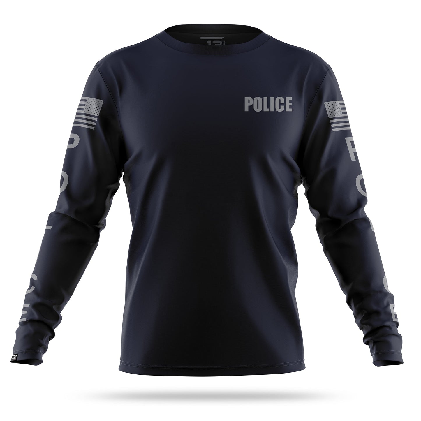 [POLICE] Men's Performance Long Sleeve [NVY/GRY]-13 Fifty Apparel
