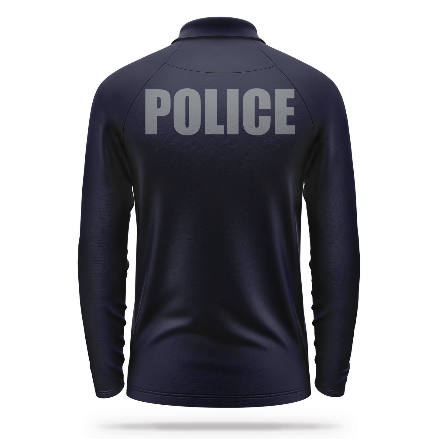 [POLICE] Men's Performance Polo Long Sleeve [NVY/GRY]-13 Fifty Apparel