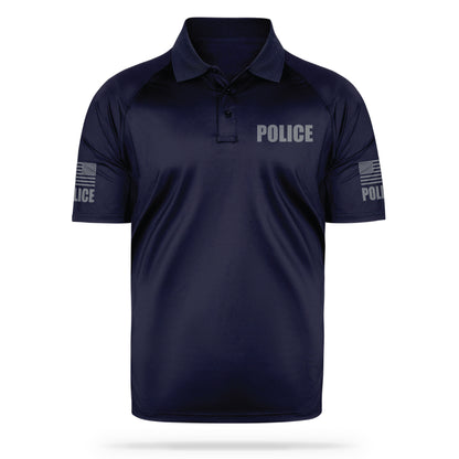 [POLICE] Men's Performance Polo [NVY/GRY] 13 Fifty Apparel 