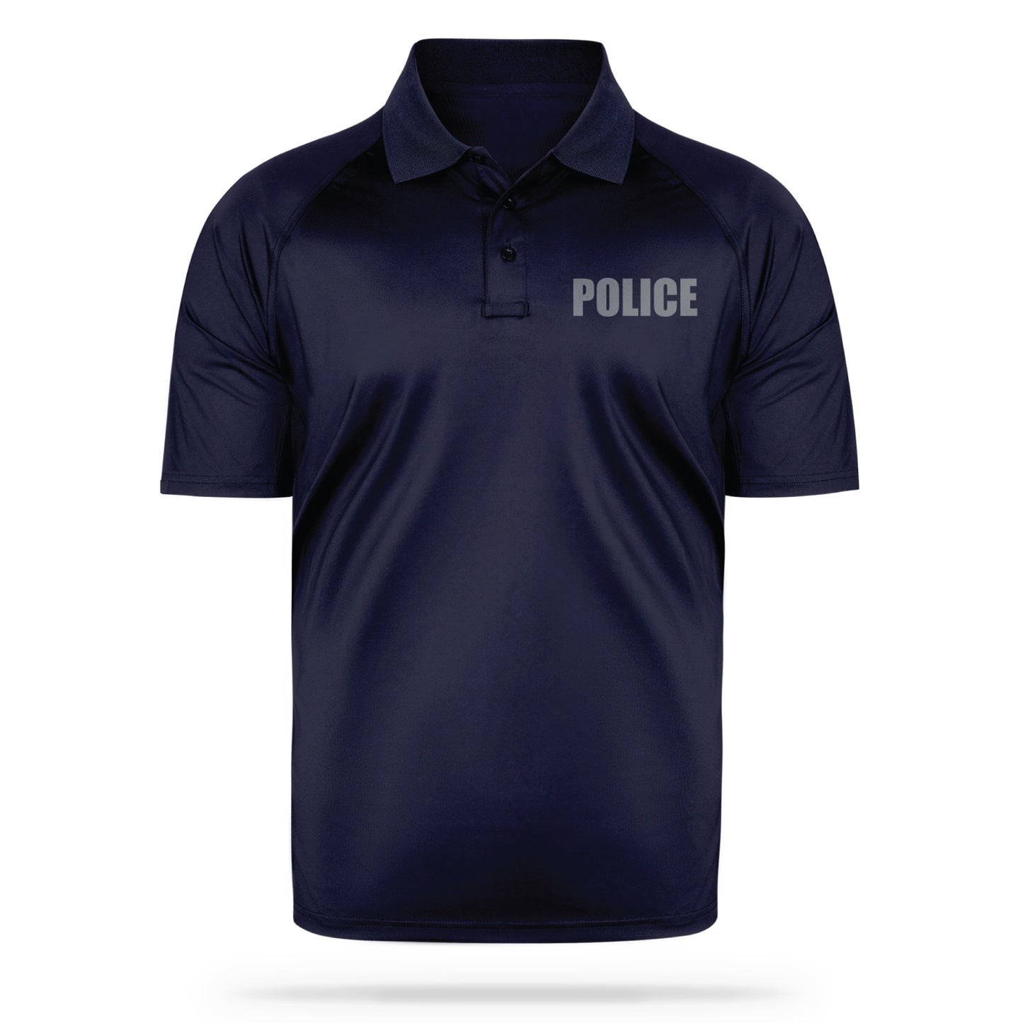 [POLICE] Men's Performance Polo [NVY/GRY]-13 Fifty Apparel