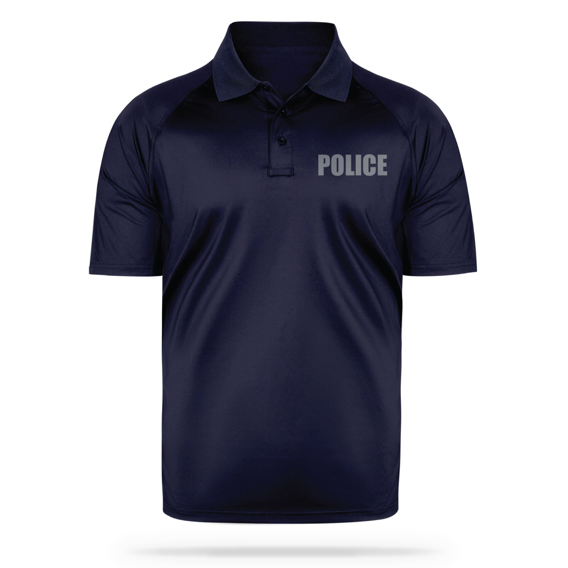 [POLICE] Men's Performance Polo [NVY/GRY]-13 Fifty Apparel