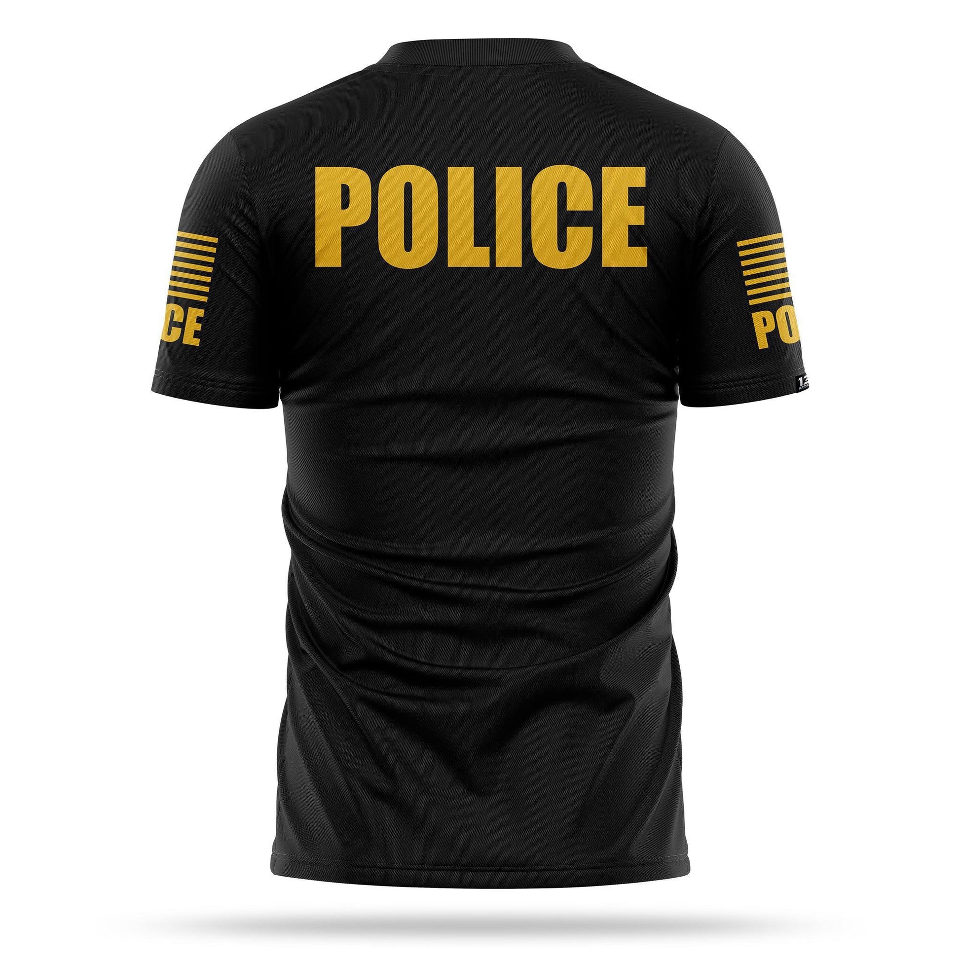 [POLICE] Men's Performance Shirt [BLK/GLD]-13 Fifty Apparel