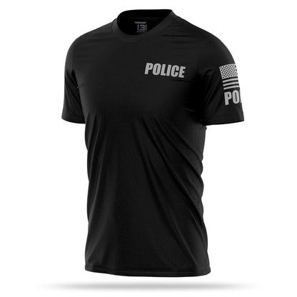 [POLICE] Men's Performance Shirt [BLK/GRY]-13 Fifty Apparel