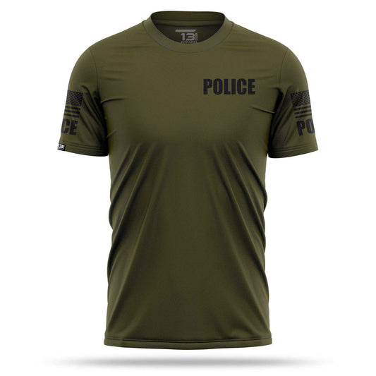 [POLICE] Men's Performance Shirt [GRN/BLK] 13 Fifty Apparel 