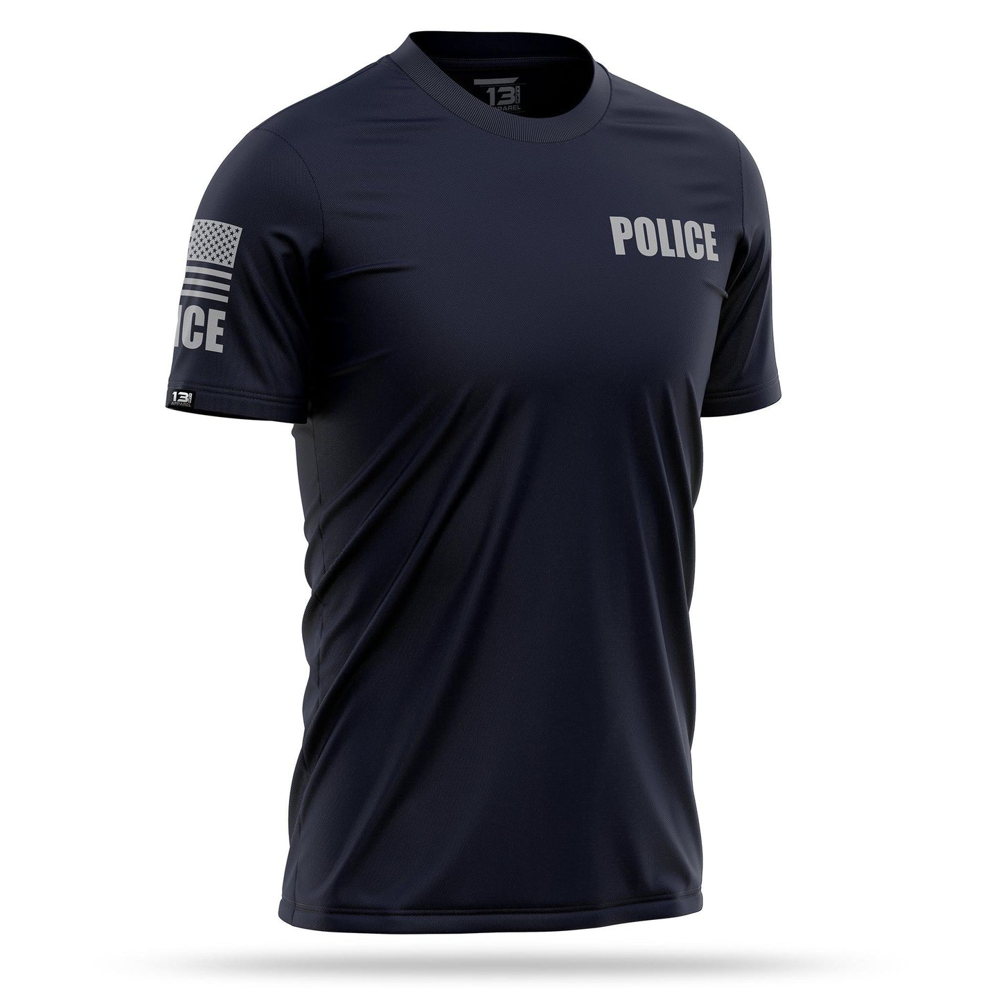 [POLICE] Men's Performance Shirt [NVY/GRY]-13 Fifty Apparel