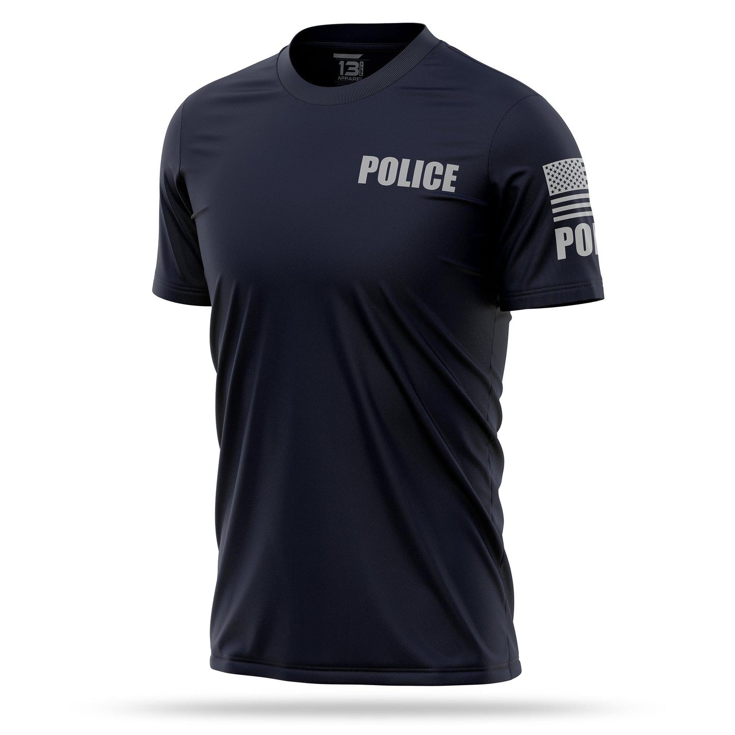 [POLICE] Men's Performance Shirt [NVY/GRY]-13 Fifty Apparel