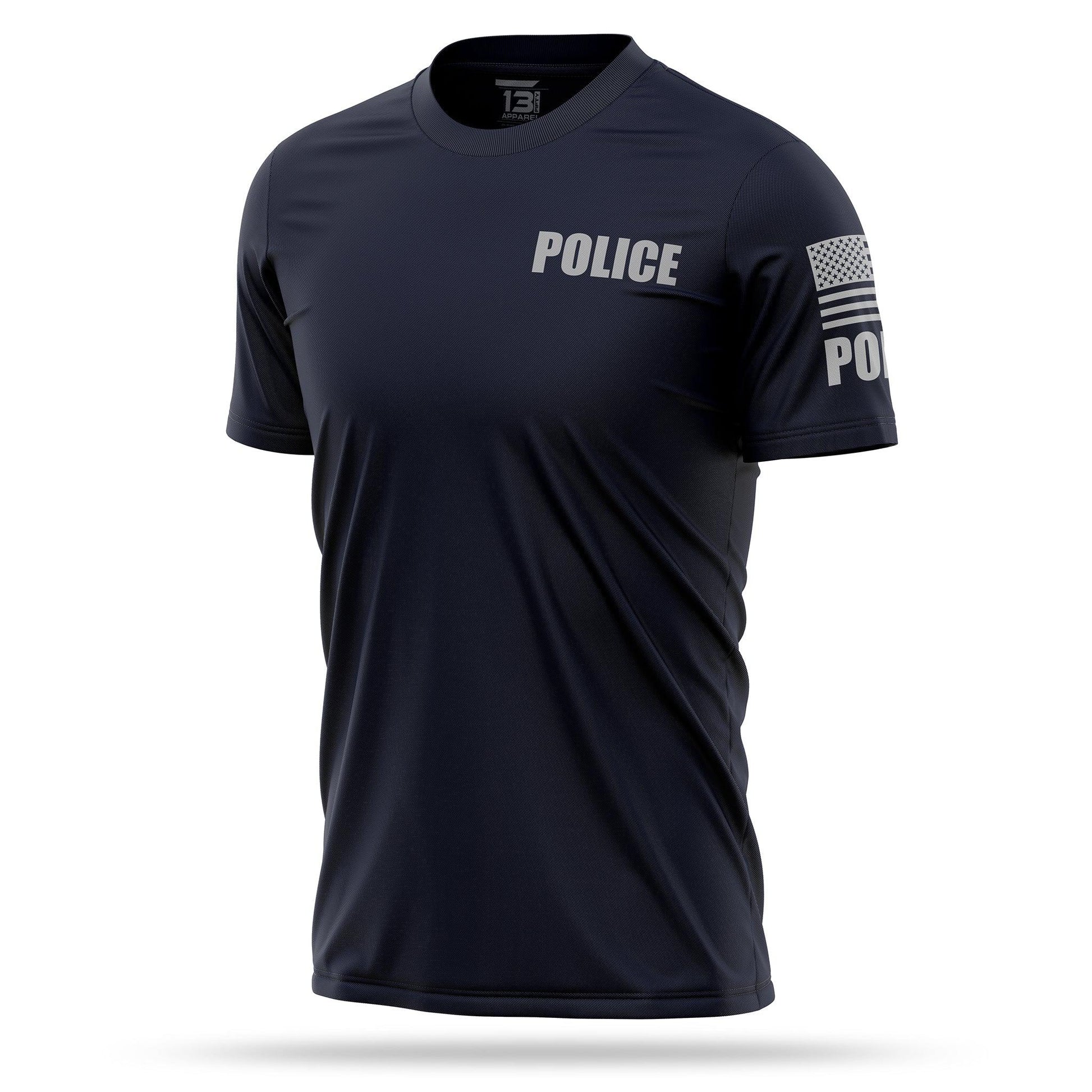 [POLICE] Men's Performance Shirt [NVY/GRY]-13 Fifty Apparel