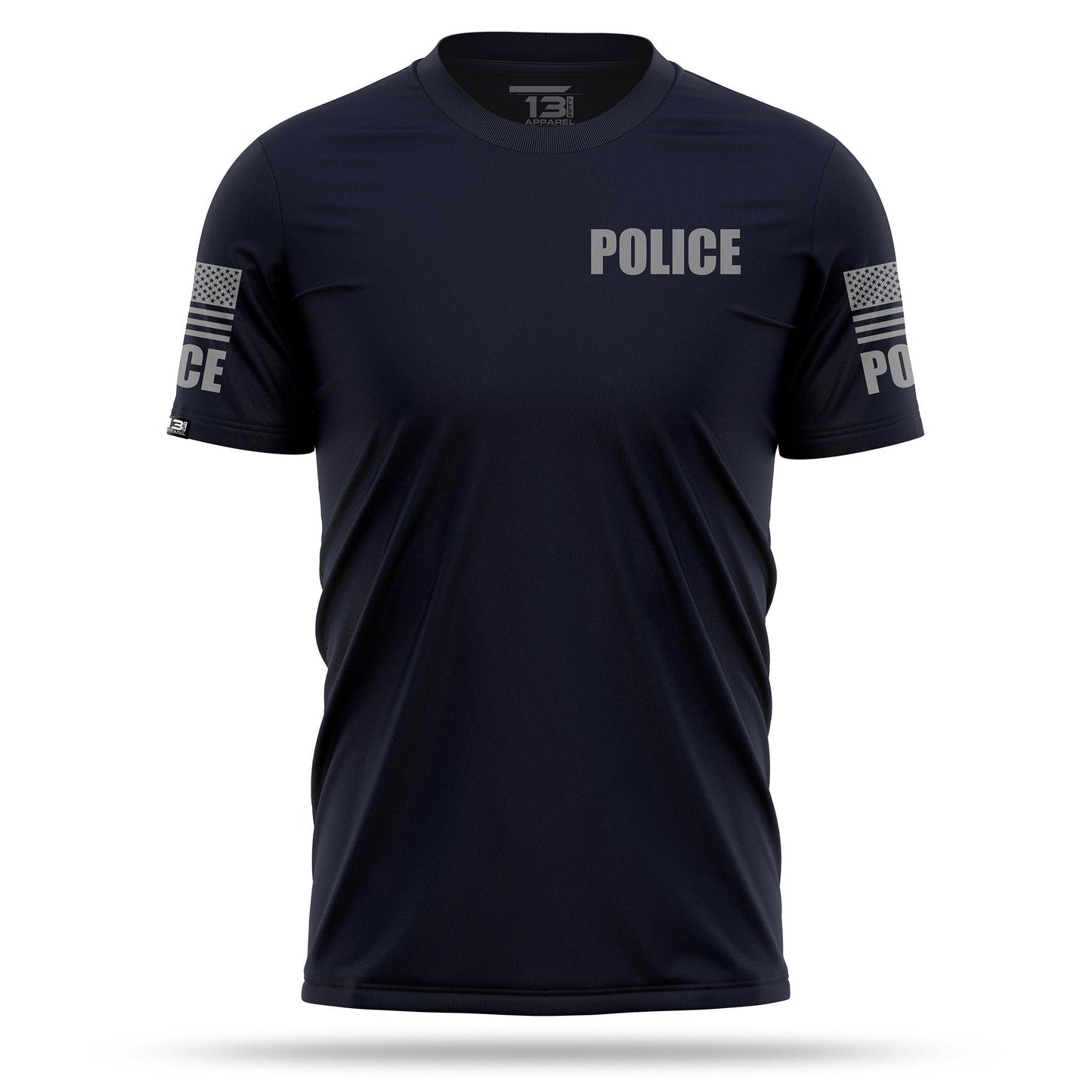 [POLICE] Men's Performance Shirt [NVY/GRY]-13 Fifty Apparel