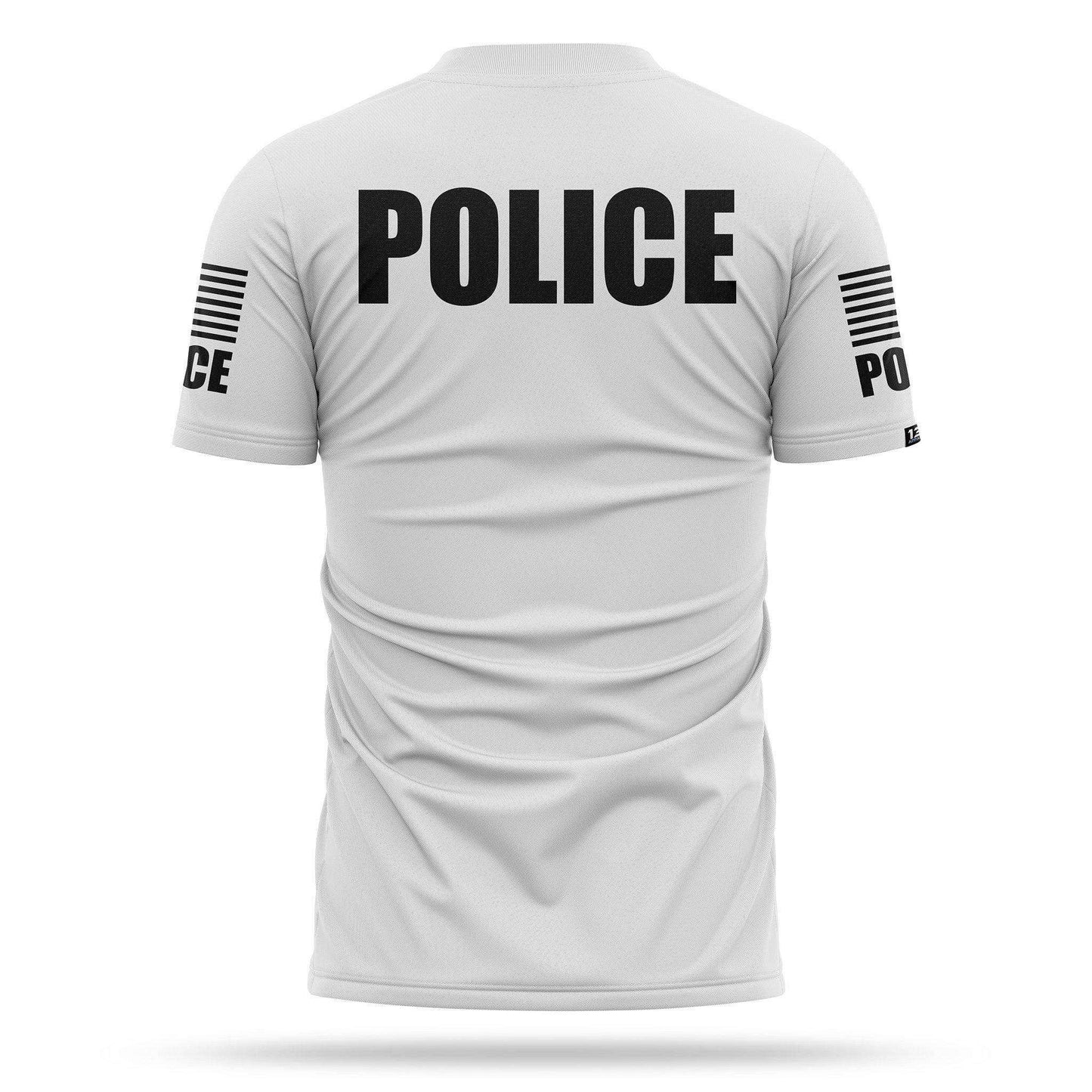 [POLICE] Men's Performance Shirt [WHT/BLK]-13 Fifty Apparel