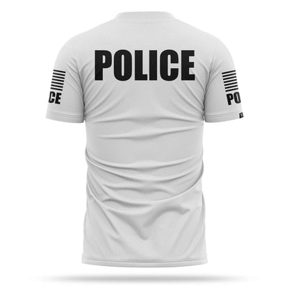 [POLICE] Men's Performance Shirt [WHT/BLK]-13 Fifty Apparel