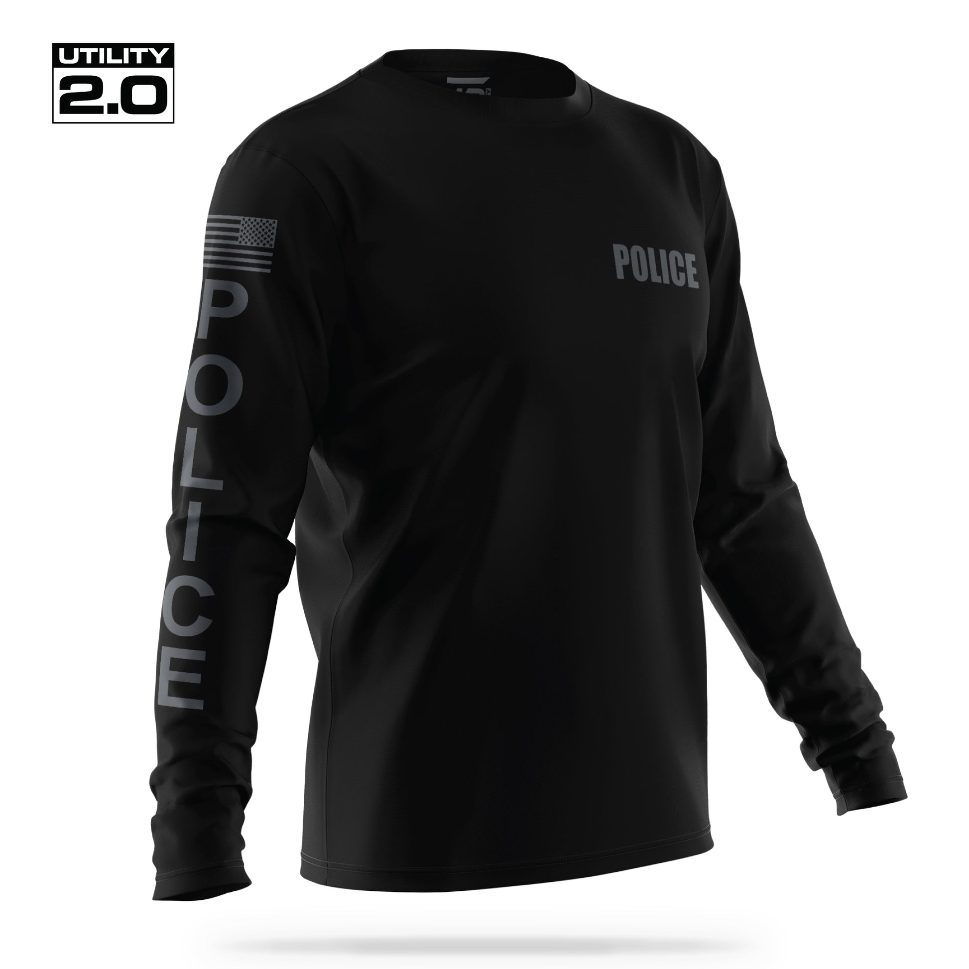 [POLICE] Men's Utility 2.0 Long Sleeve [BLK/GRY]-13 Fifty Apparel