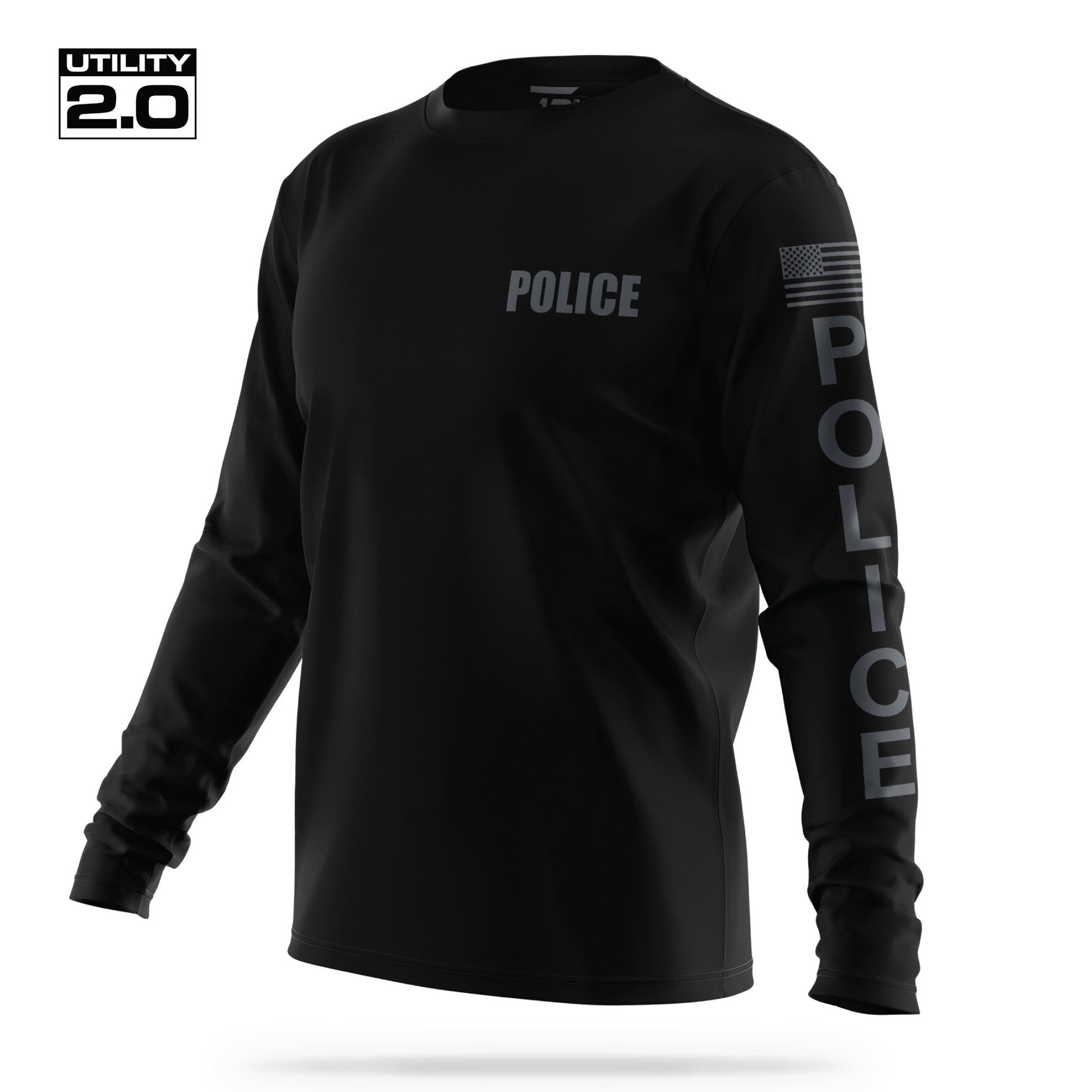 [POLICE] Men's Utility 2.0 Long Sleeve [BLK/GRY]-13 Fifty Apparel