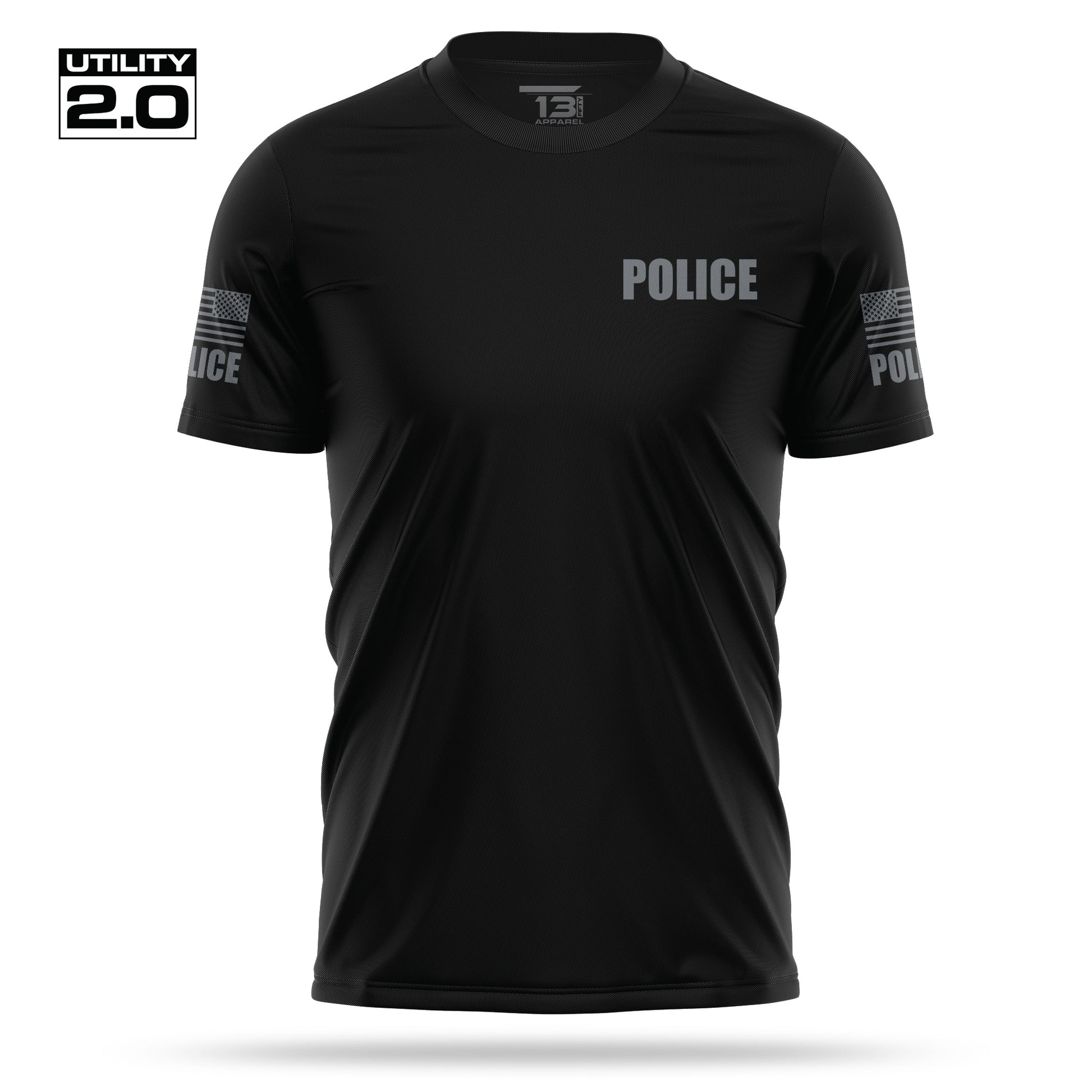 [POLICE] Men's Utility 2.0 Short Sleeve [BLK/GRY]-13 Fifty Apparel