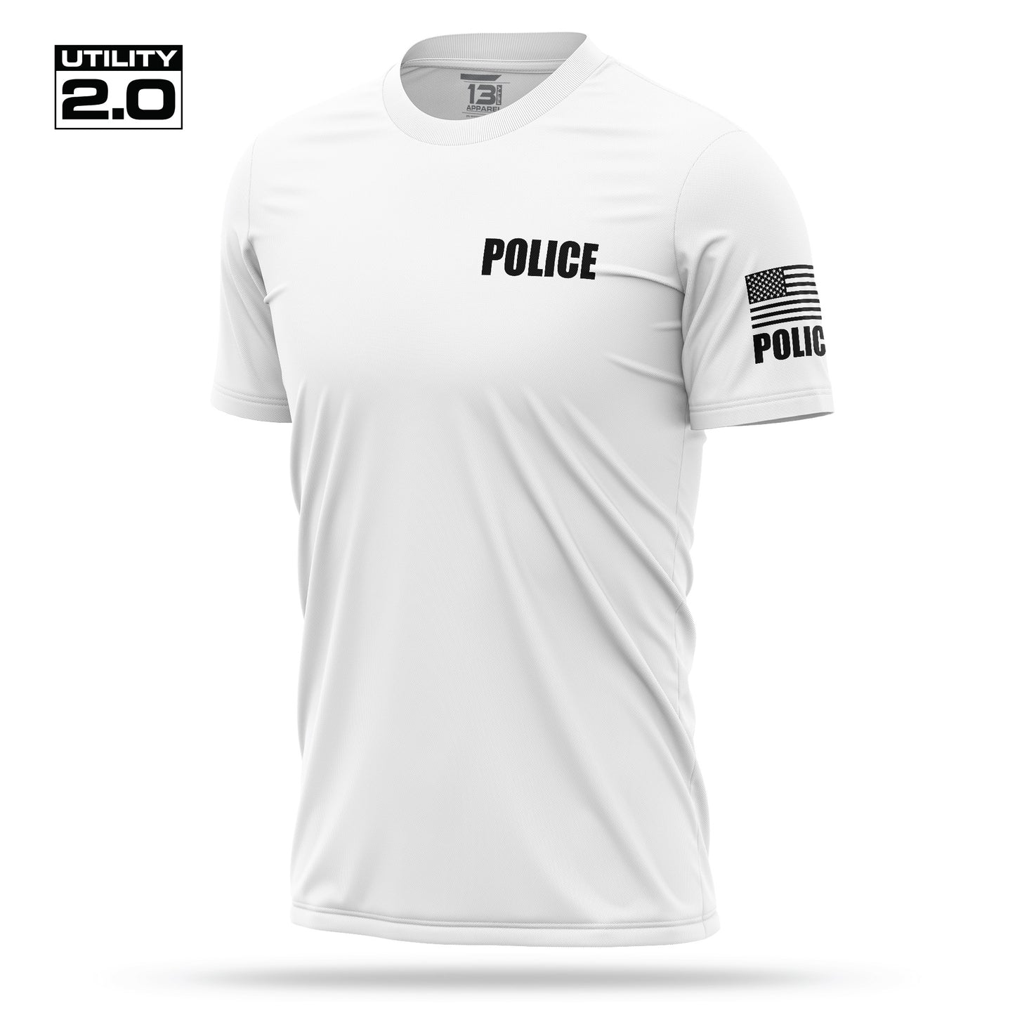 [POLICE] Men's Utility 2.0 Short Sleeve [WHT/BLK]-13 Fifty Apparel