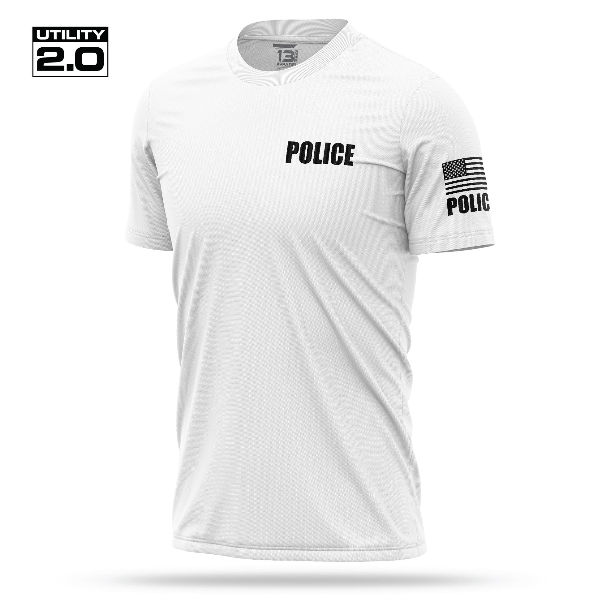 [POLICE] Men's Utility 2.0 Short Sleeve [WHT/BLK]-13 Fifty Apparel