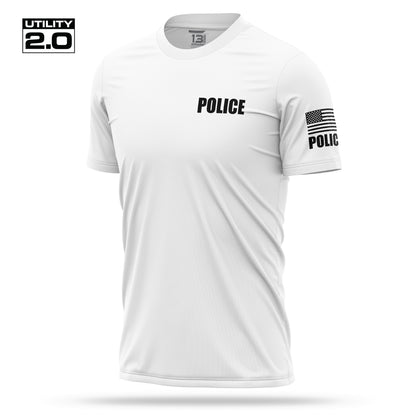 [POLICE] Men's Utility 2.0 Short Sleeve [WHT/BLK]-13 Fifty Apparel