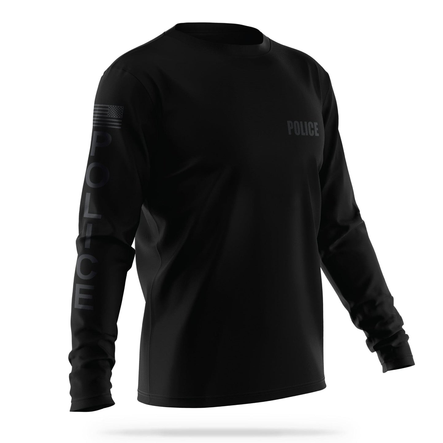[POLICE] Men's Utility Long Sleeve [BLK/BLK]-13 Fifty Apparel